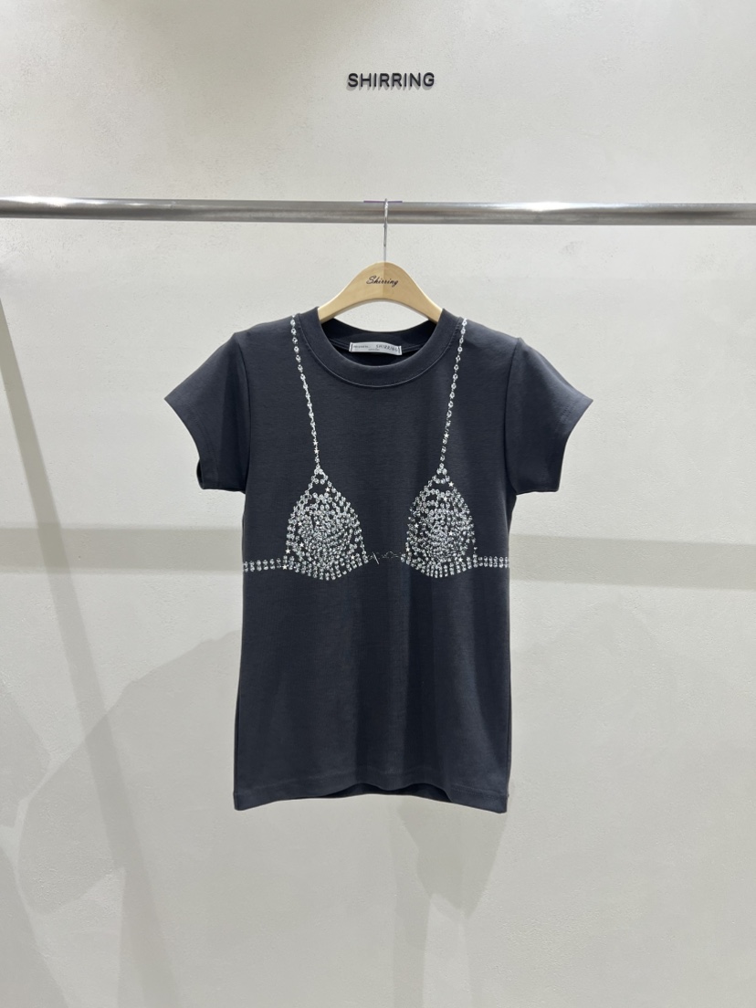 SHIRRING東大門直郵女士新款休閑熱賣真品25春夏人氣推薦T恤SHIRRINGT恤圖色3