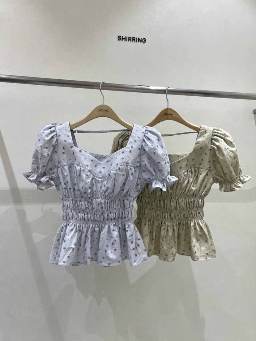 SHIRRING韓國直郵女裝新品25春夏真品時尚熱賣職業襯衫蕾絲衫SHIRRING襯衫/蕾絲衫