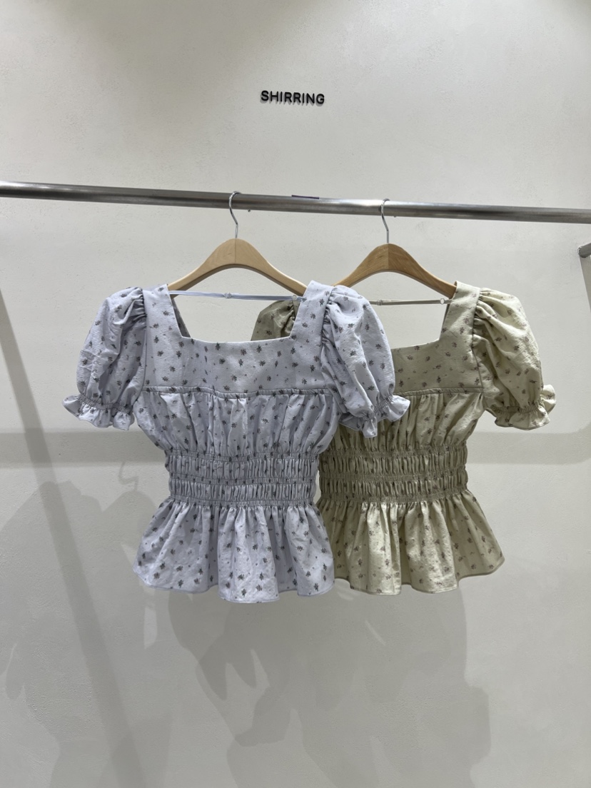 SHIRRING韓國直郵女裝新品25春夏真品時尚熱賣職業襯衫蕾絲衫SHIRRING襯衫/蕾絲衫