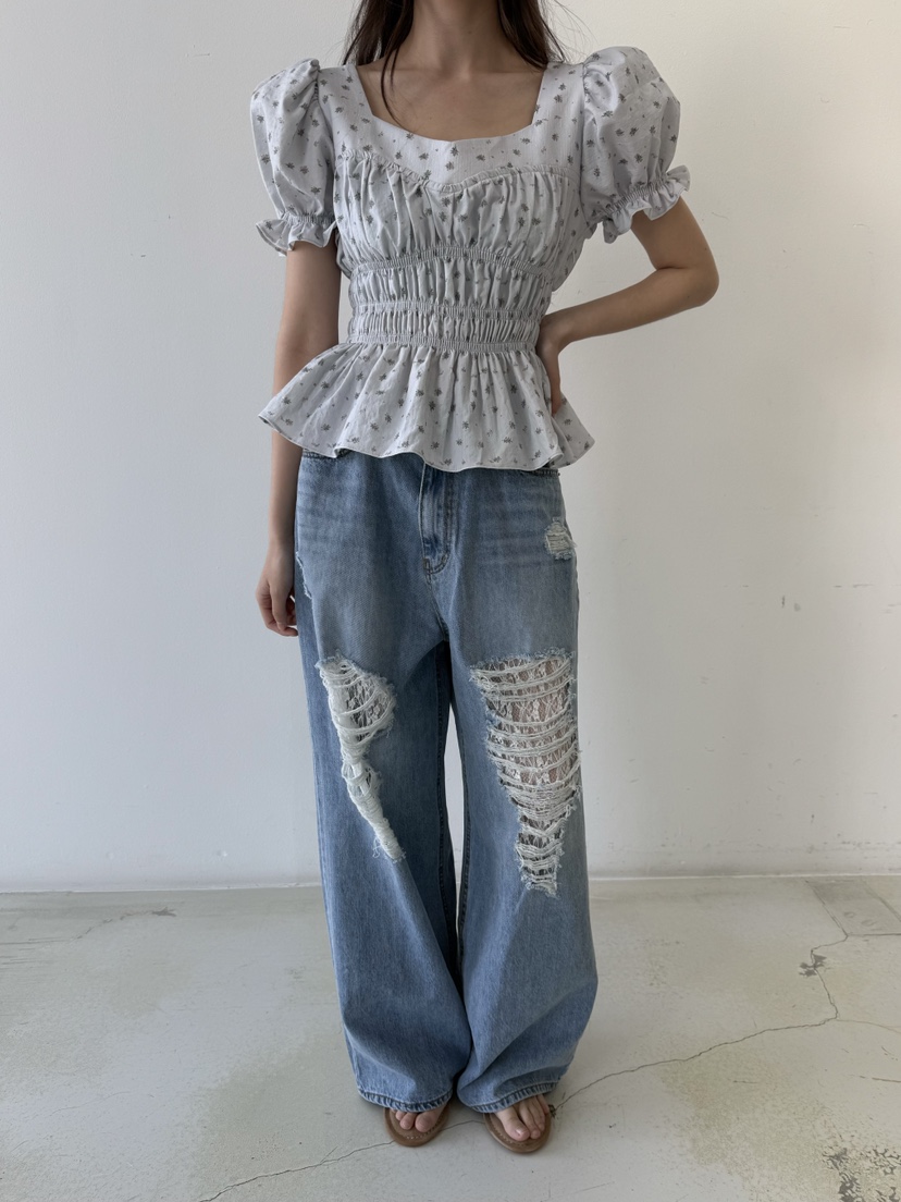 SHIRRING韓國直郵女裝新品25春夏真品時尚熱賣職業襯衫蕾絲衫SHIRRING襯衫/蕾絲衫