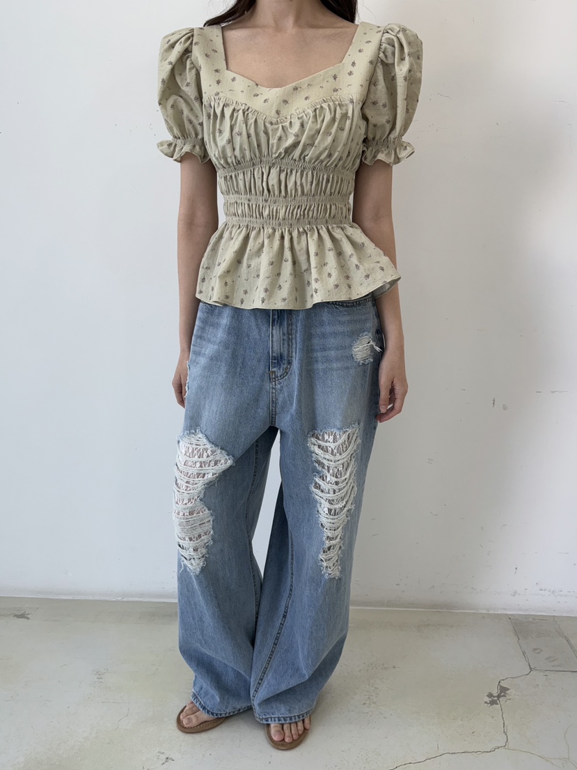 SHIRRING韓國直郵女裝新品25春夏真品時尚熱賣職業襯衫蕾絲衫SHIRRING襯衫/蕾絲衫