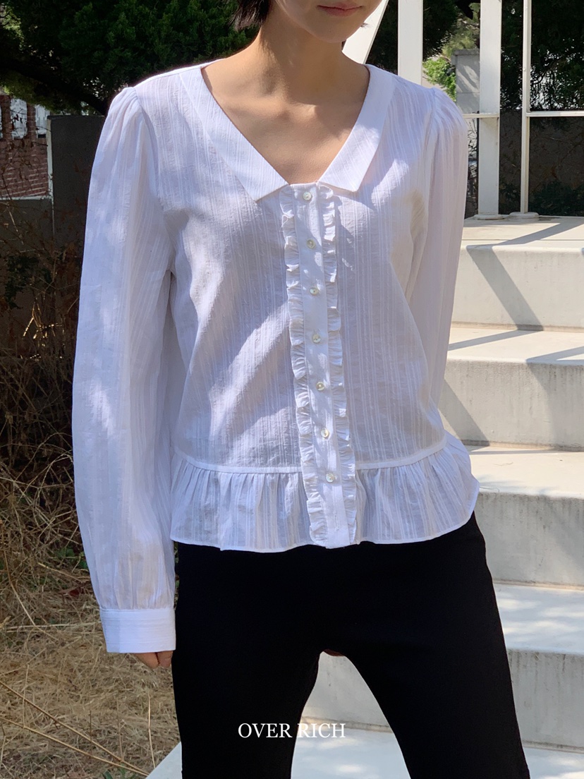 OVER RICH東大門實拍女裝新品25春夏熱賣真品人氣襯衫蕾絲衫OVER RICH襯衫/蕾絲衫