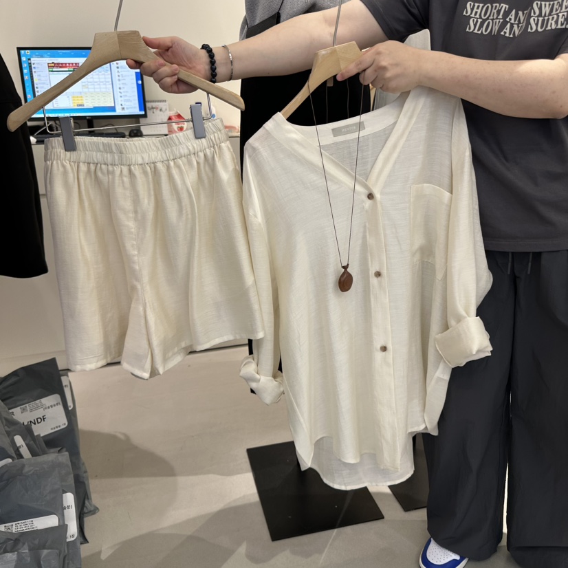 MENTOR東大門代購女裝新款推薦真品25春夏套裝不含配飾亞麻MENTOR套裝