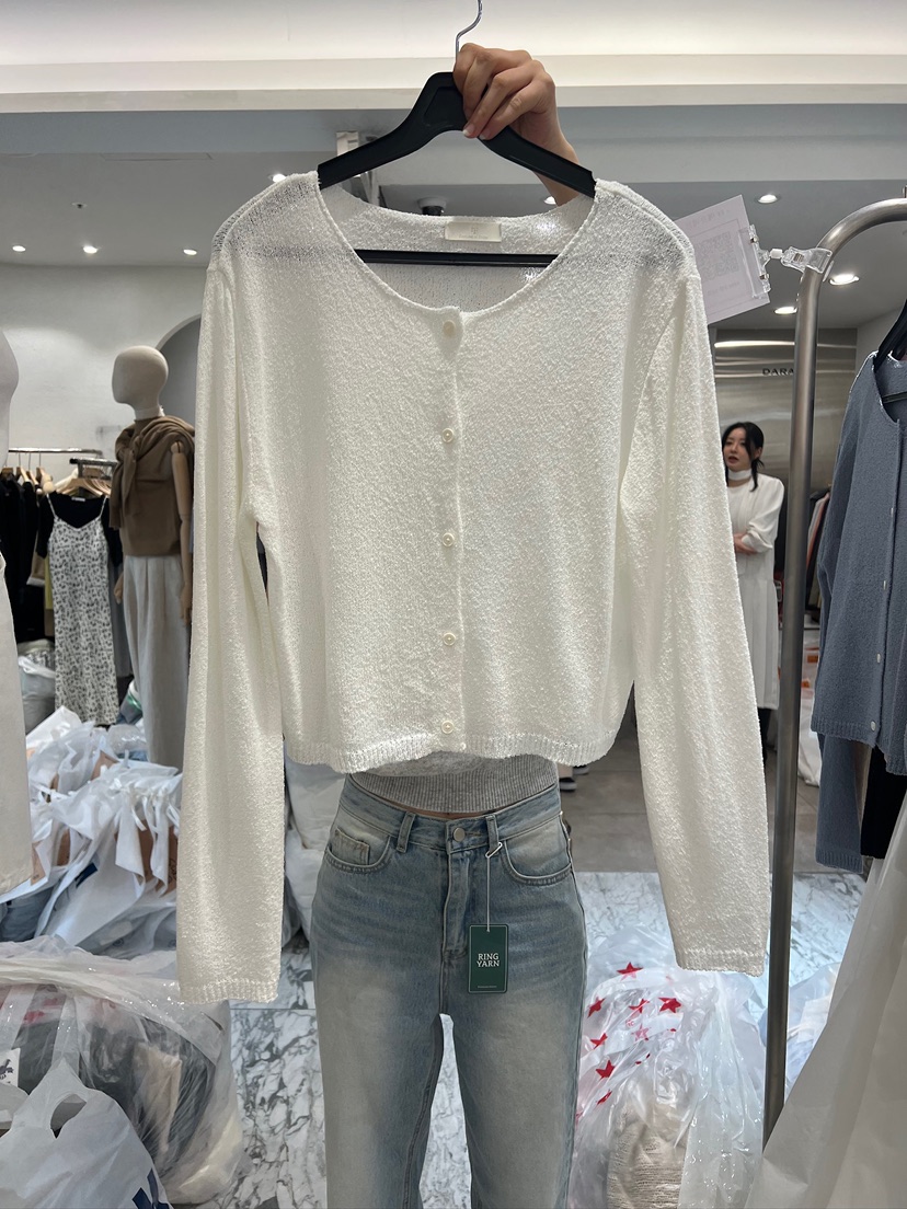 FF東大門直郵女裝新款真品職業時尚休閑推薦25春夏針織衫開衫FF/SUNDAY針織衫