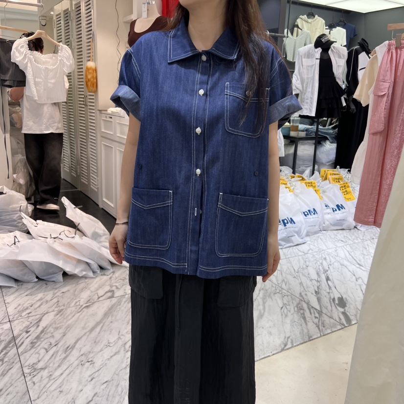 FRILL韓國代購女裝新品推薦熱賣時尚人氣休閑25春夏襯衫蕾絲衫FRILL襯衫/蕾絲衫圖色2