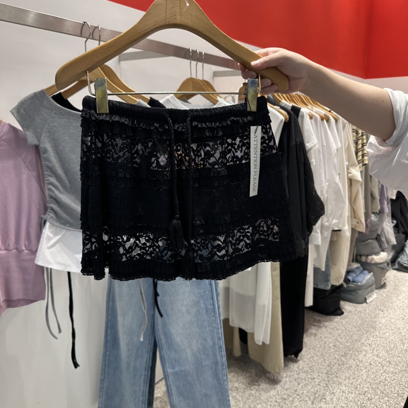 ATPZ東大門直郵女裝新品休閑職業推薦人氣時尚熱賣短裙蕾絲ATTENTION PLEAES短裙圖色2
