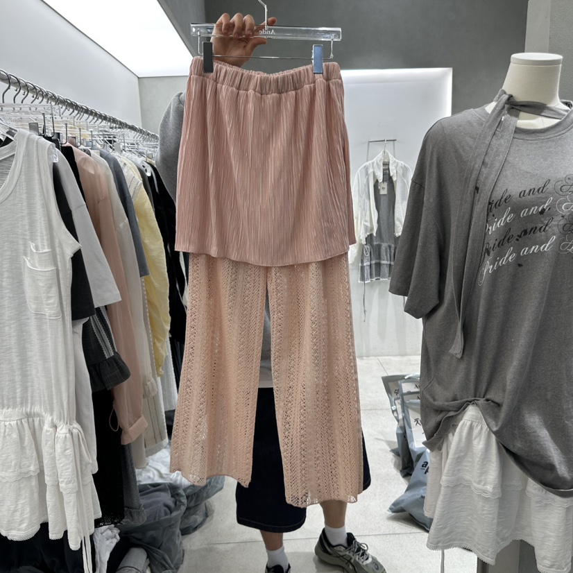 ANDE韓國直郵女士新品休閑時尚人氣推薦25春夏真品裙褲蕾絲ANDE裙褲
