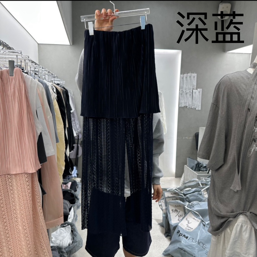 ANDE韓國直郵女士新品休閑時尚人氣推薦25春夏真品裙褲蕾絲ANDE裙褲圖色3
