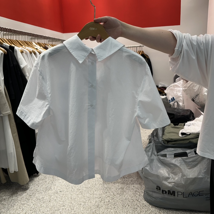 ATPZ東大門代購女士新品職業人氣25春夏時尚襯衫蕾絲衫口袋ATTENTION PLEAES襯衫/蕾絲衫