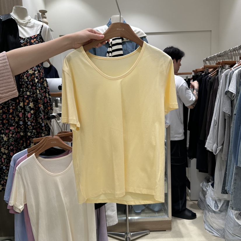 MELO東大門直郵女裝新款人氣職業真品熱賣時尚休閑推薦25春夏T恤MELOT恤圖色2