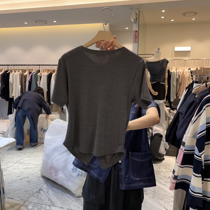 FRILL韓國直郵女裝新品職業時尚休閑人氣推薦熱賣真品25春夏T恤FRILLT恤