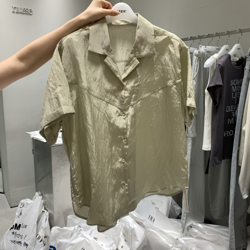NUESE東大門代購女裝新品休閑真品時尚人氣熱賣25春夏襯衫蕾絲衫NUESE襯衫/蕾絲衫圖色2