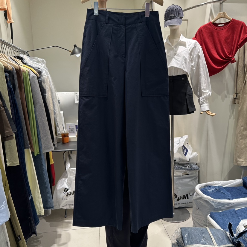 U-HA韓國直郵女士新款25春夏推薦時尚真品職業休閑休閑褲口袋uha休閑褲圖色2