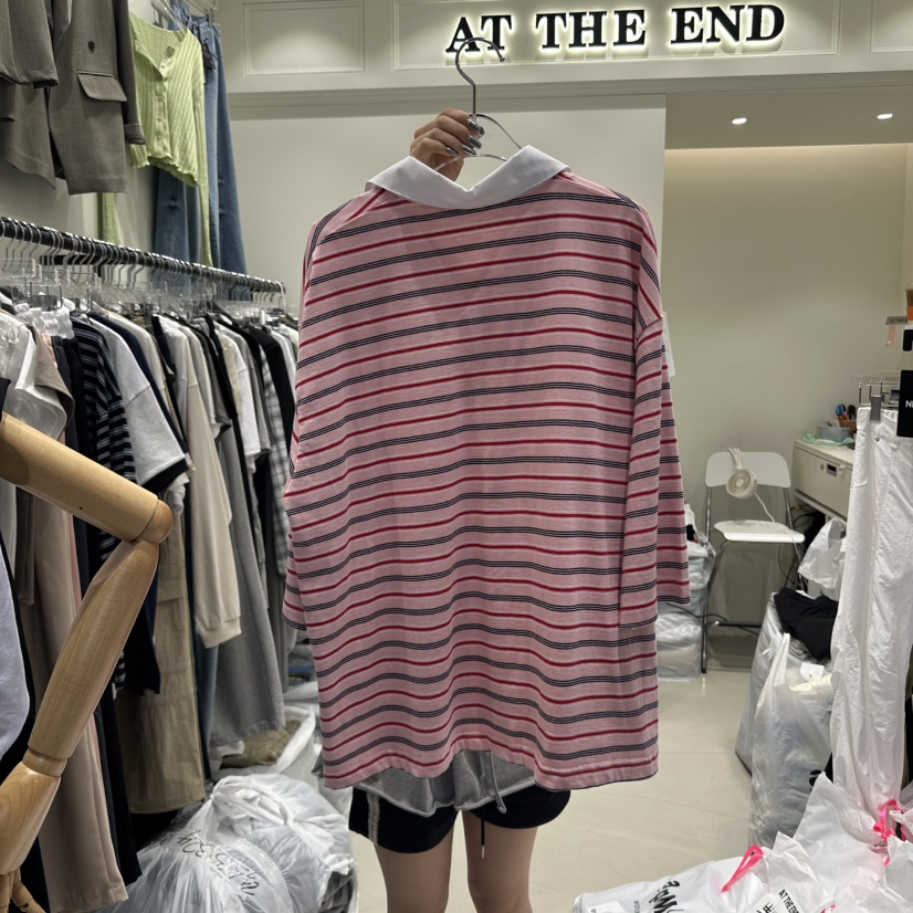 AT THE END韓國代購女裝新款時尚職業真品推薦熱賣長袖T恤AT THE END長袖T恤