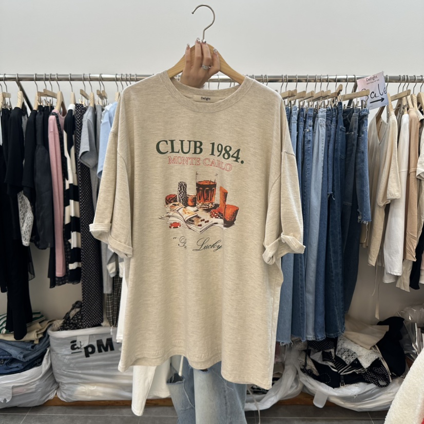 DELIGHT-L韓國代購女士新品人氣25春夏時尚熱賣職業休閑T恤DELIGHTT恤圖色2