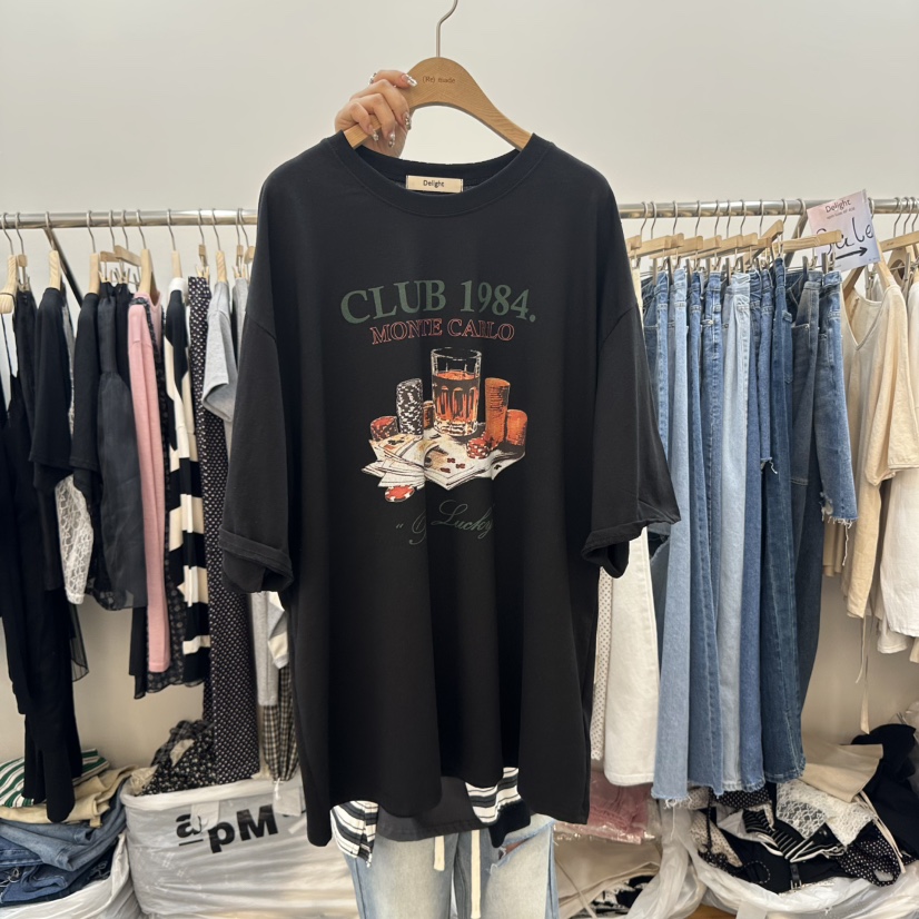 DELIGHT-L韓國代購女士新品人氣25春夏時尚熱賣職業休閑T恤DELIGHTT恤圖色3