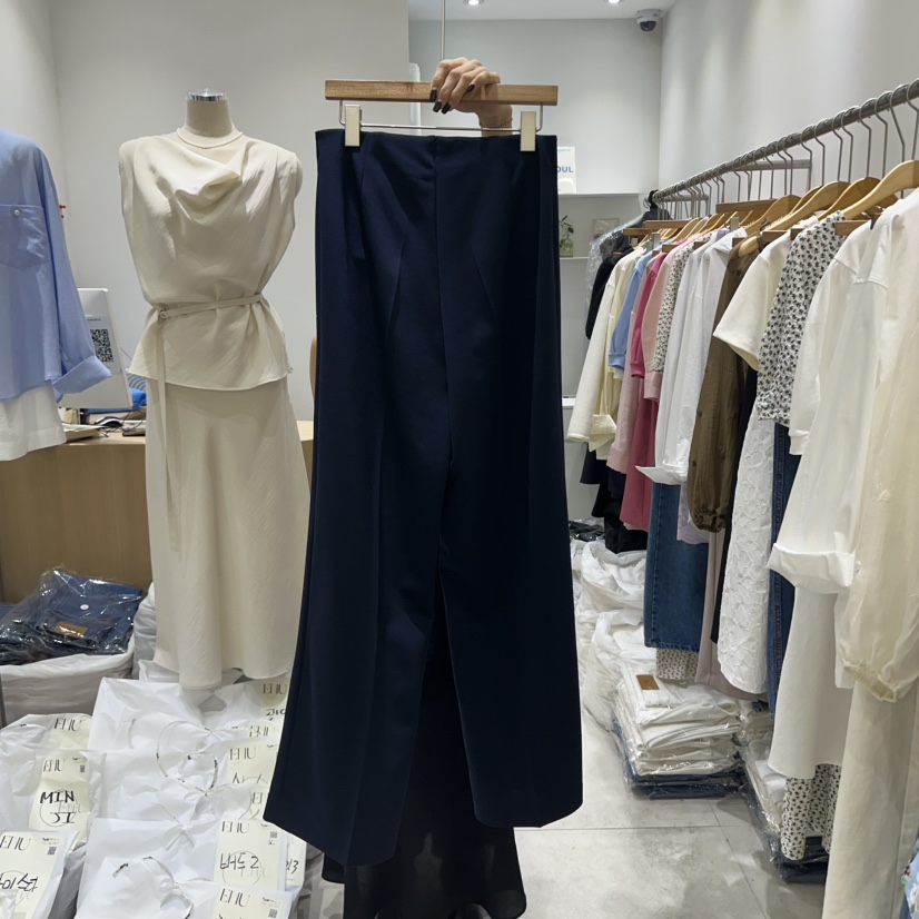 EN.U東大門直郵女士新品25春夏職業休閑時尚休閑褲海軍紐扣EN.U休閑褲