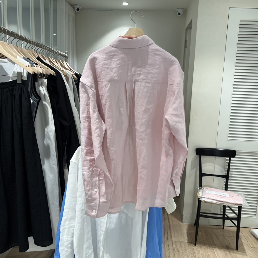 MONIQUE東大門代購女裝新款熱賣真品推薦襯衫蕾絲衫口袋亞麻MONIQUE襯衫/蕾絲衫