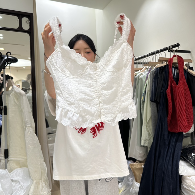 THEMORYPARK韓國代購女士新品熱賣25春夏真品吊帶背心棉質緊身THE MORY PARK吊帶/背心