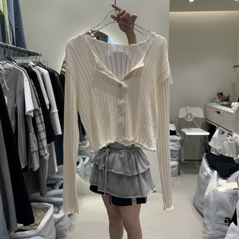 AT THE END韓國直郵女士新款真品熱賣職業時尚推薦針織衫AT THE END針織衫