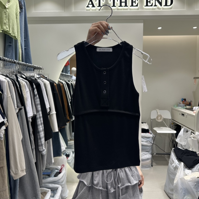 AT THE END東大門直郵女裝新品人氣25春夏熱賣休閑吊帶背心AT THE END吊帶/背心圖色3