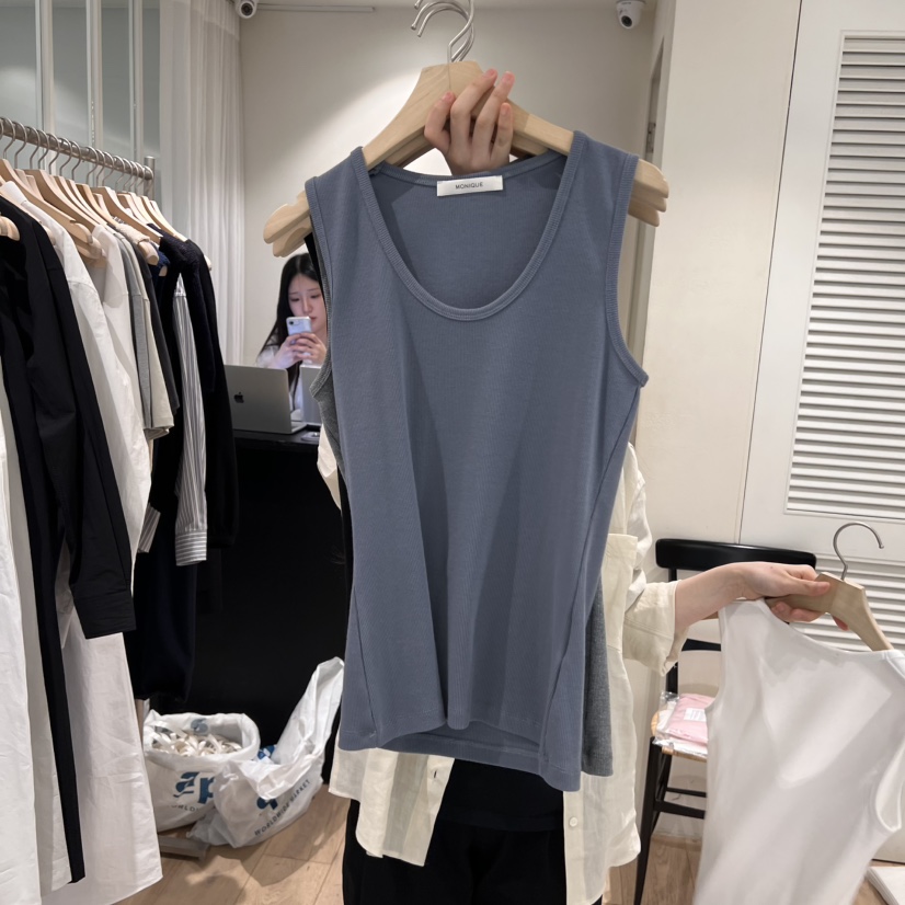 MONIQUE東大門實拍女裝新品人氣休閑推薦真品時尚25春夏吊帶背心MONIQUE吊帶/背心圖色2