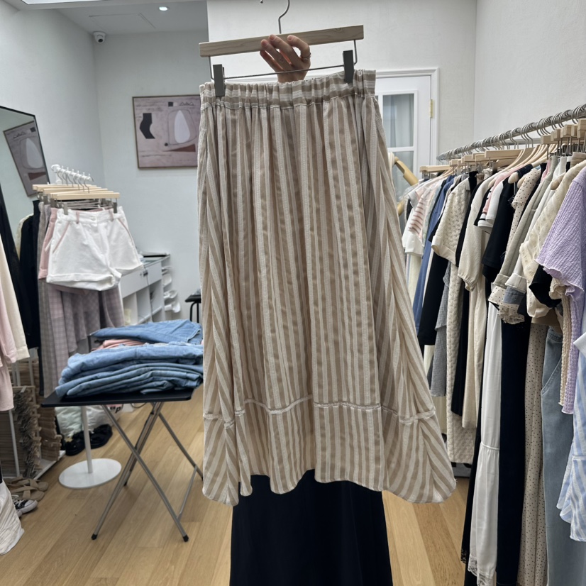RE:FRESH-L韓國代購女裝新品真品休閑職業25春夏時尚熱賣長裙RE:FRESH長裙