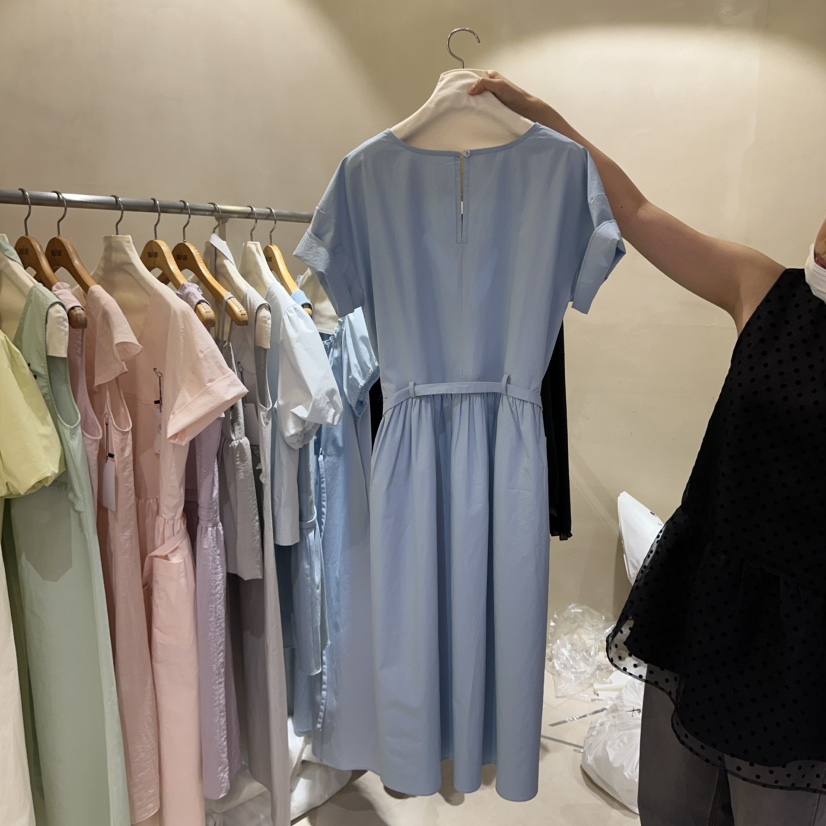 BBABBA-L東大門實拍女裝新品休閑25春夏時尚熱賣連衣裙含腰帶BBABBA-L連衣裙