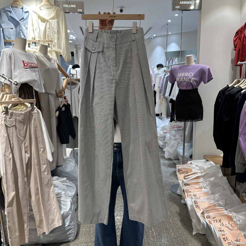 DELLING韓國直郵女士新品真品時尚25春夏推薦人氣熱賣休閑褲DELLING休閑褲圖色2