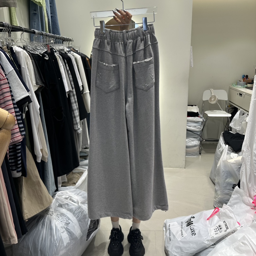 AT THE END韓國代購女裝新品人氣25春夏真品職業熱賣休閑褲AT THE END休閑褲