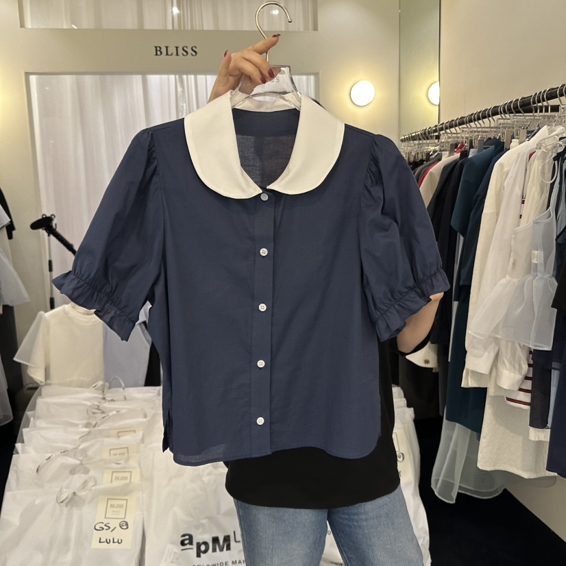 BLISS韓國直郵女士新款休閑25春夏職業人氣真品熱賣襯衫蕾絲衫BLISS襯衫/蕾絲衫圖色2