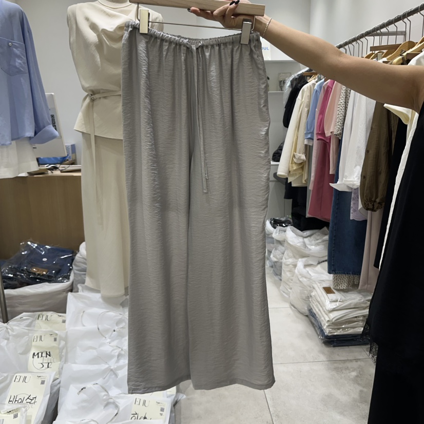 EN.U韓國代購女裝新品推薦真品休閑25春夏人氣職業休閑褲綁帶EN.U休閑褲