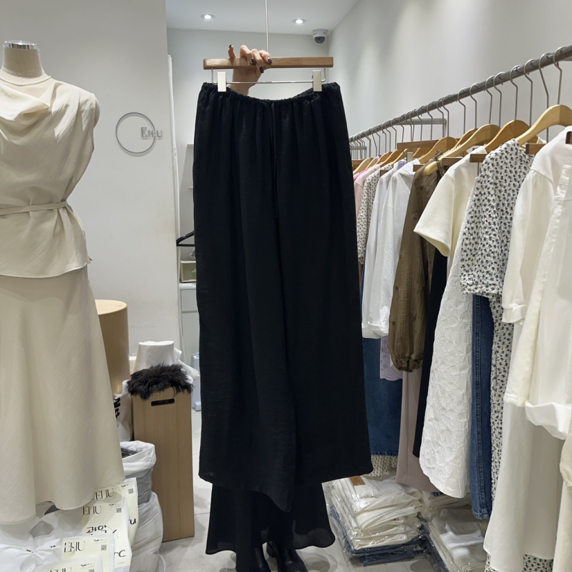EN.U韓國代購女裝新品推薦真品休閑25春夏人氣職業休閑褲綁帶EN.U休閑褲圖色2