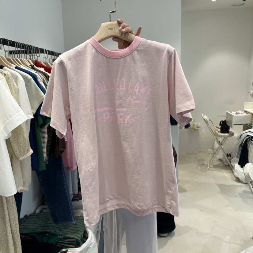 BREAD東大門實拍女裝新品真品25春夏休閑職業推薦時尚熱賣T恤BREADT恤圖色2