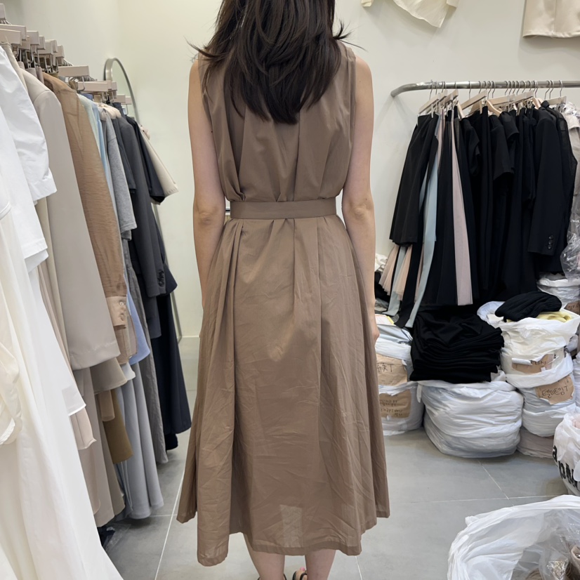 THE LOW韓國直郵女士新品人氣熱賣職業休閑25春夏連衣裙含腰帶THE LOW連衣裙