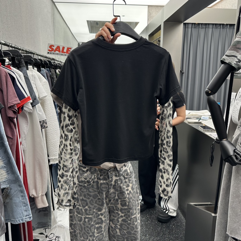NUEUN東大門代購女裝新品25春夏人氣熱賣真品職業時尚休閑T恤NUEUN/SEEOTT恤
