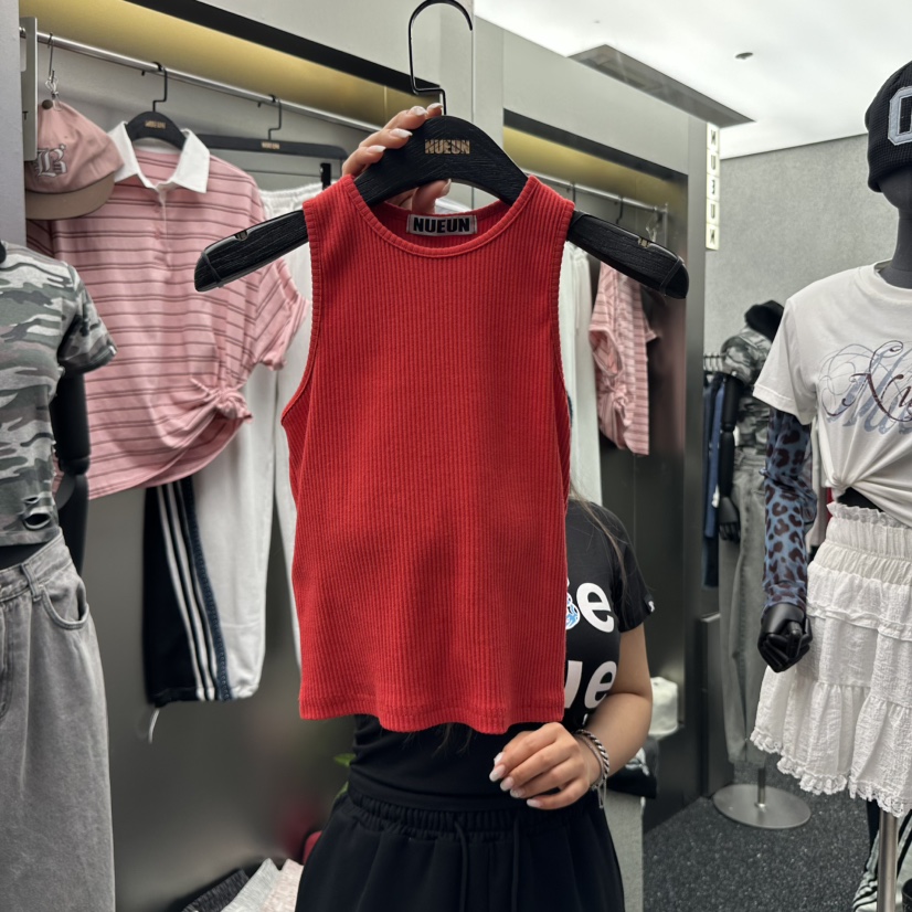 NUEUN東大門實拍女裝新品推薦真品人氣時尚職業熱賣吊帶背心NUEUN/SEEOT吊帶/背心圖色2