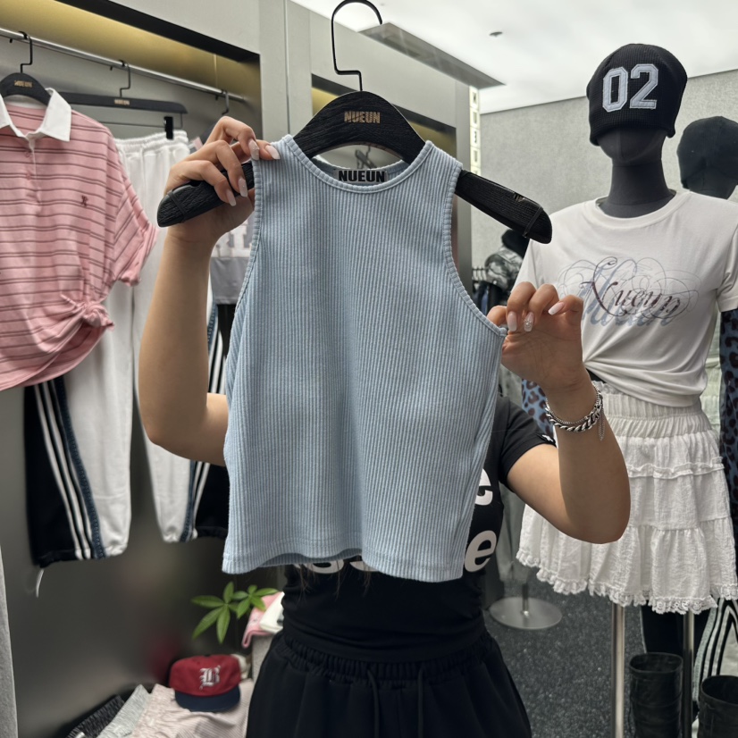 NUEUN東大門實拍女裝新品推薦真品人氣時尚職業熱賣吊帶背心NUEUN/SEEOT吊帶/背心圖色3