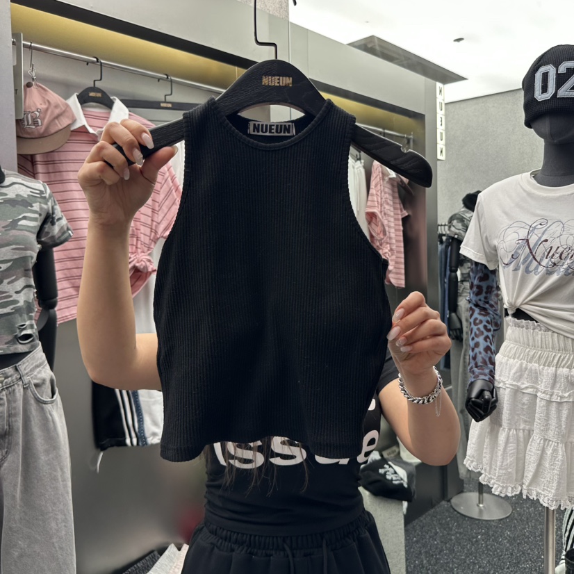 NUEUN東大門實拍女裝新品推薦真品人氣時尚職業熱賣吊帶背心NUEUN/SEEOT吊帶/背心圖色5
