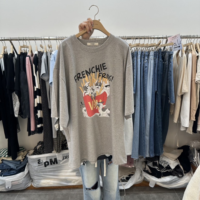 DELIGHT-L韓國直郵女士新款推薦職業熱賣時尚真品休閑人氣T恤DELIGHTT恤圖色2