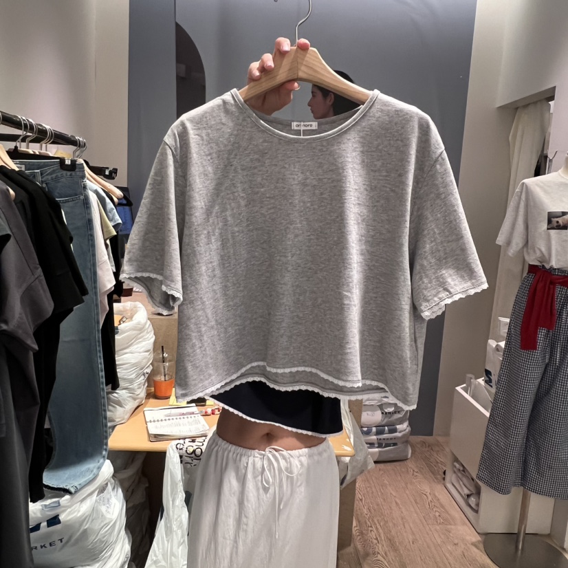 ORMORE東大門代購女士新品休閑人氣時尚熱賣職業25春夏真品T恤ORMORET恤圖色4