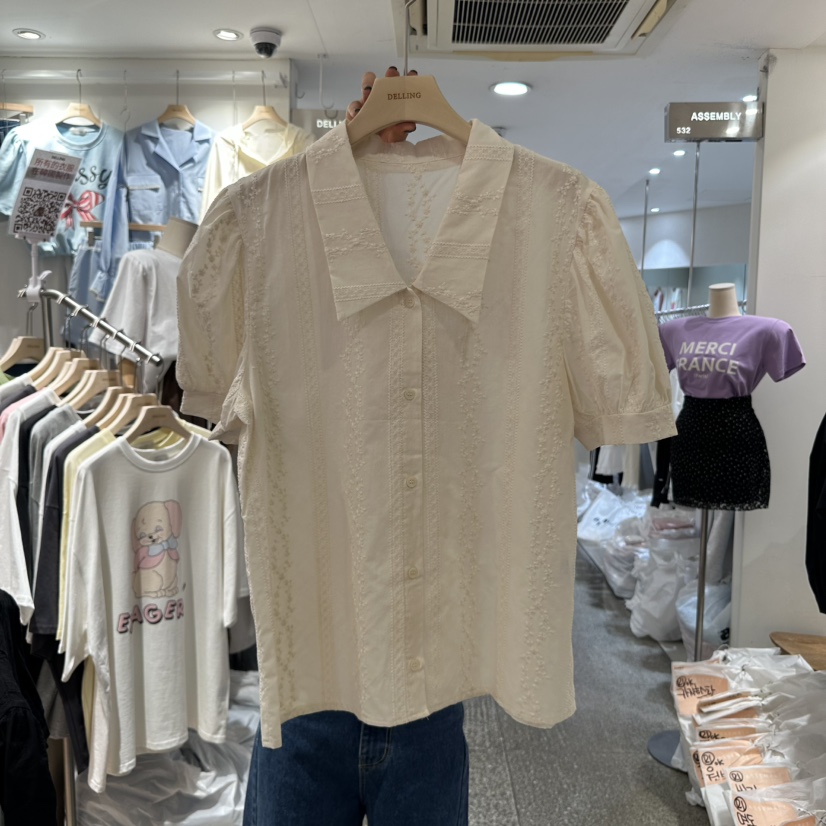 DELLING東大門直郵女士新品職業推薦休閑熱賣真品襯衫蕾絲衫DELLING襯衫/蕾絲衫圖色2