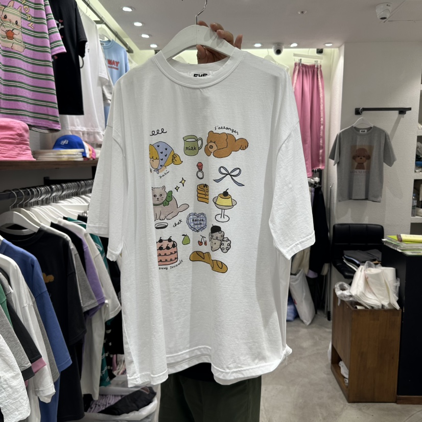 EVE韓國直郵女士新品休閑熱賣真品職業時尚25春夏推薦人氣T恤EVET恤圖色3