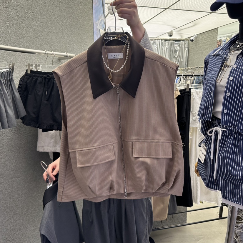 EXIT東大門代購女裝新款人氣熱賣職業25春夏時尚休閑真品馬甲EXIT馬甲