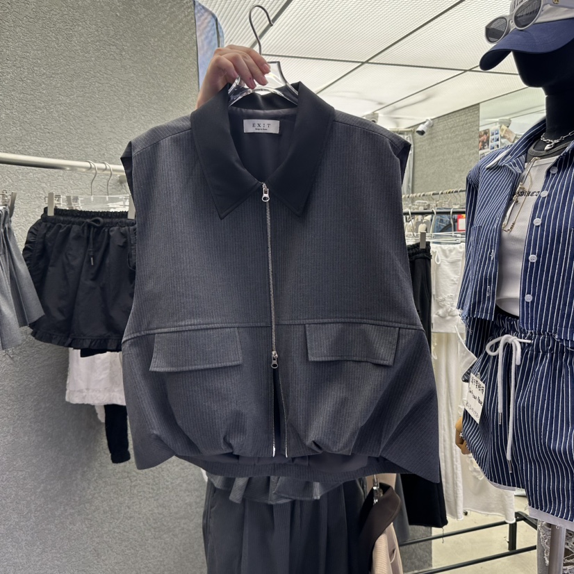 EXIT東大門代購女裝新款人氣熱賣職業25春夏時尚休閑真品馬甲EXIT馬甲圖色2