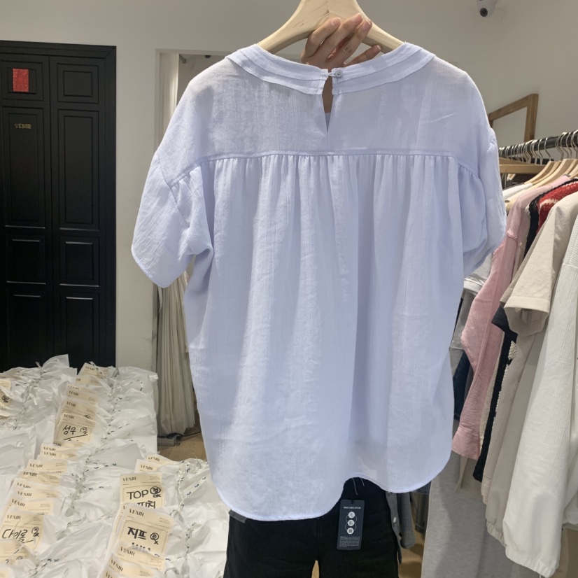 VENIR-a東大門實拍女士新款推薦職業時尚人氣休閑襯衫蕾絲衫VENIR-a襯衫/蕾絲衫