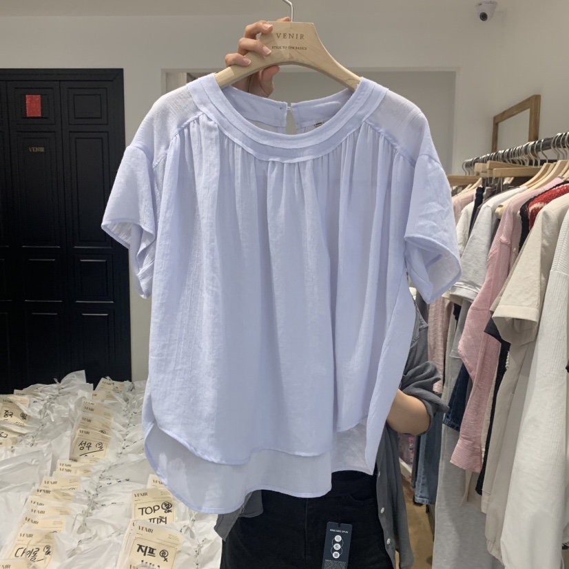 VENIR-a東大門實拍女士新款推薦職業時尚人氣休閑襯衫蕾絲衫VENIR-a襯衫/蕾絲衫圖色1