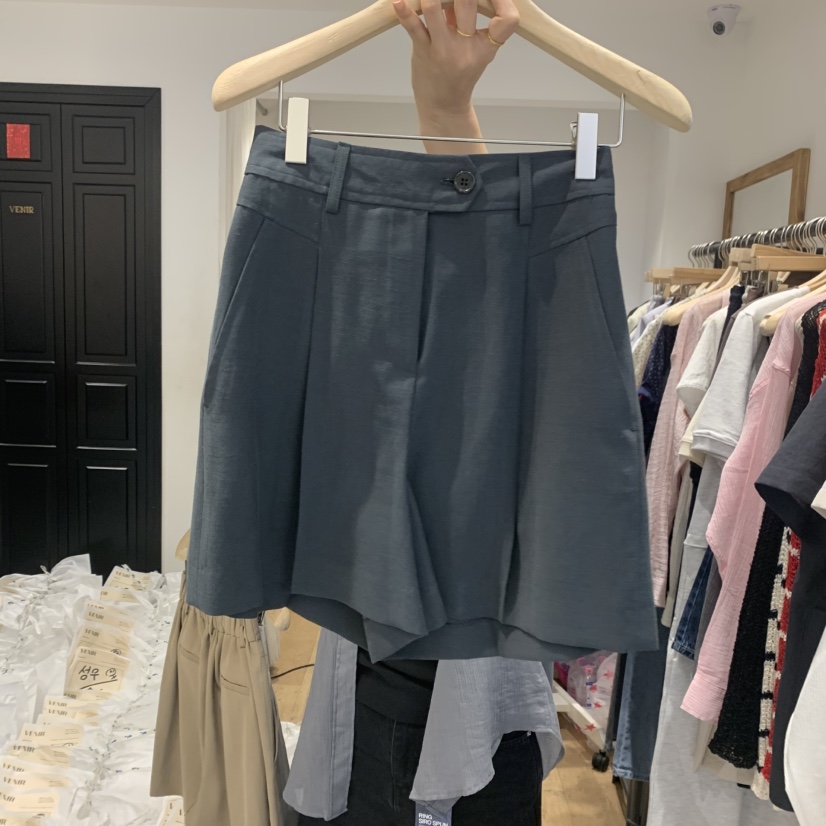 VENIR-a韓國代購女士新品25春夏真品休閑人氣時尚短褲綁帶VENIR-a短褲圖色3