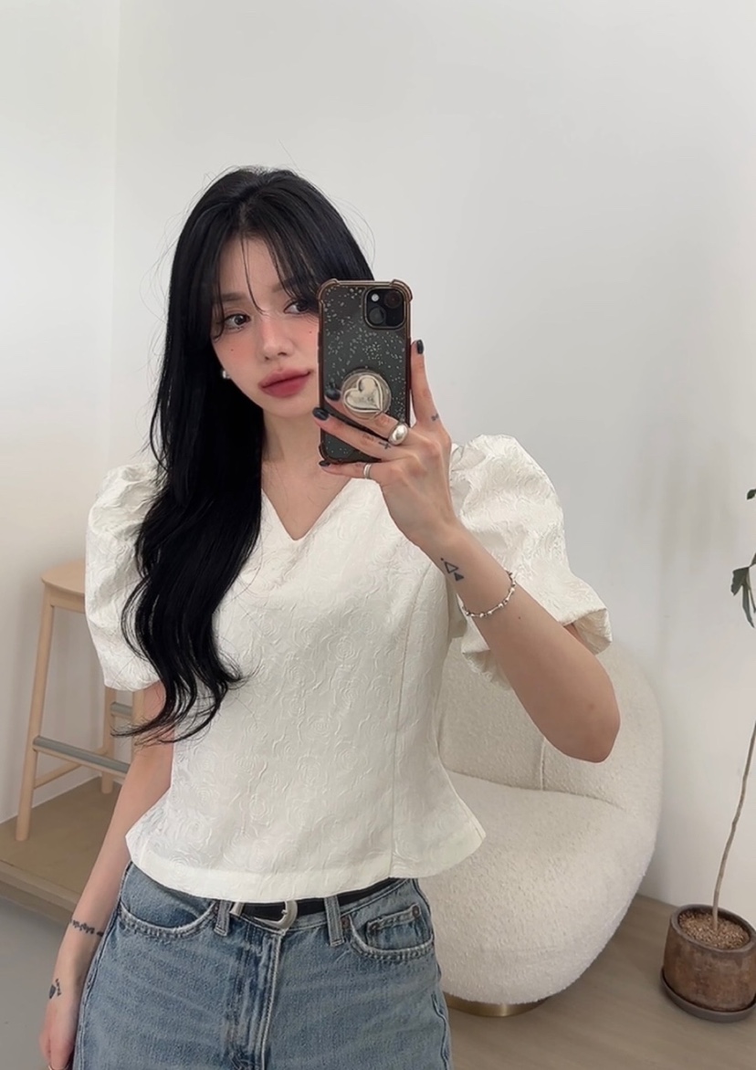 AMUSE SEOUL東大門實拍女士新款熱賣25春夏推薦襯衫蕾絲衫AMUSE SEOUL襯衫/蕾絲衫