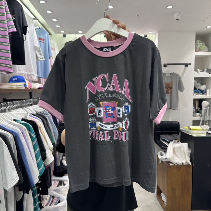 EVE東大門實拍女裝新品熱賣職業休閑人氣推薦時尚真品25春夏T恤EVET恤圖色4